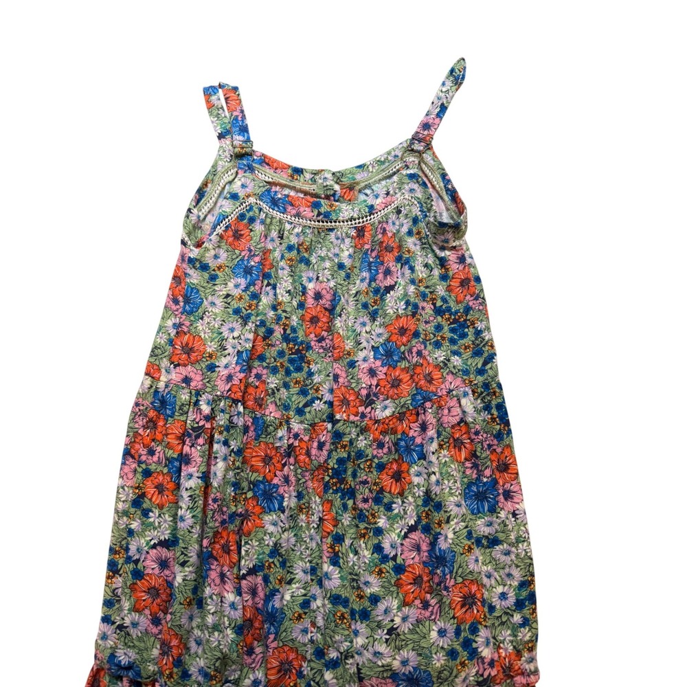 Wild Fable Floral Print Mini Dress Women's Size Medium Spaghetti Strap Ruffle - Picture 3 of 8